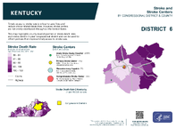KY Congressional District 06 Stroke and Stroke Centers Map 118th Congress