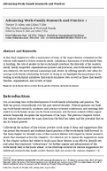 The Oxford Handbook of Work and Family Part 7 Chapter 35 Advancing WorkFamily Research and Practice