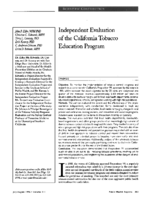 Independent evaluation of the California Tobacco Education Program