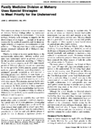 Family medicine division at Meharry uses special strategies to meet priority for the underserved