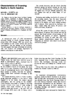 Characteristics of drowning deaths in North Carolina