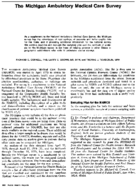 The Michigan Ambulatory Medical Care Survey