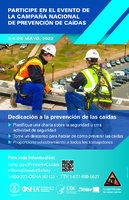 Participe en el evento de la campaa nacional de prevencin de cadas 26 de mayo 2022