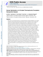 Design Optimization of a Portable Thermophoretic Precipitator Nanoparticle Sampler