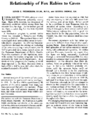 Relationship of fox rabies to caves