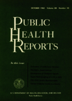 Public Health Reports  v 80 no 10 October 1965  cover