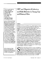 HIV and hepatitis B infection and risk behavior in young gay and bisexual men