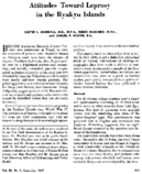 Attitudes toward leprosy in the Ryukyu Islands