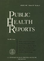 Public Health Reports  v 82 no 8 August 1967  cover