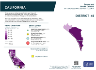 CA Congressional District 49 Stroke and Stroke Centers Map 118th Congress