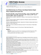CostEffectiveness of a Primary CareBased Healthy Weight Clinic Compared with Usual Care