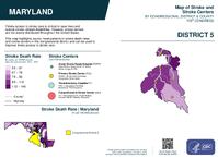 MD Congressional District 05 Stroke and Stroke Centers Map 119th Congress