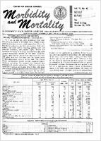 Morbidity and Mortality Weekly Report Vol 19 No 40 week ending October 10 1970