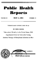 Public Health Reports  v 66 no 18  cover