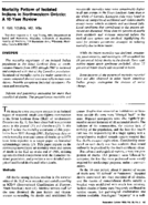 Mortality Pattern Of Isolated Indians In Northwestern Ontario A 10Year Review