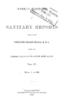 Public Health Reports  vol IV nos 1 to 52  cover