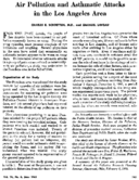 Air pollution and asthmatic attacks in the Los Angeles area