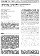 A community project to encourage compliance with mental health treatment aftercare