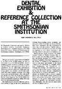Dental exhibition  reference collection at the Smithsonian Institution