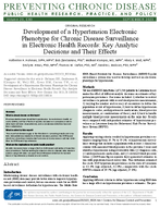Development of a Hypertension Electronic Phenotype for Chronic Disease Surveillance in Electronic Health Records Key Analytic Decisions and Their Effects