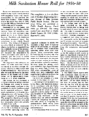 Milk sanitation honor roll for 195658