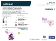 MI Congressional District 03 Stroke and Stroke Centers Map 118th Congress