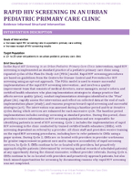 RAPID HIV SCREENING IN AN URBAN PEDIATRIC PRIMARY CARE CLINIC