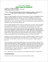 Swine influenza A H1N1 update  New Interim recommendations and guidance for health directors about Strategic National Stockpile materiel