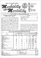 Morbidity and Mortality Weekly Report Vol 19 No 27 week ending July 11 1970