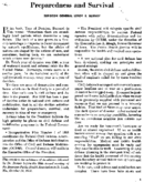 Preparedness and survival