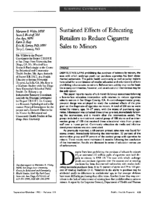 Sustained effects of educating retailers to reduce cigarette sales to minors