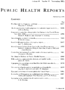 Public Health Report  v 69 no 11  table of contents