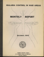 Malaria Control in War Areas monthly report  December 1942