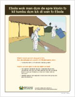 Ebola wok man dm de spre klorin f kil tumbu dm lk di wan f Ebola