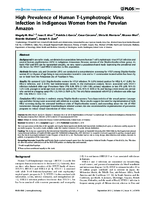 High Prevalence of Human TLymphotropic Virus Infection in Indigenous Women from the Peruvian Amazon