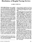 Distribution of hospital nursing services