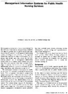Management information systems for public health nursing services