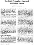 The total patientcare approach to chronic disease