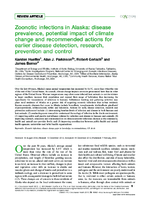 Zoonotic infections in Alaska disease prevalence potential impact of climate change and recommended actions for earlier disease detection research prevention and control