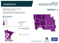 MN Congressional District 04 Stroke and Federally Qualified Health Centers Map 118th Congress