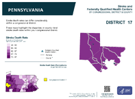 PA Congressional District 17 Stroke and Federally Qualified Health Centers Map 118th Congress
