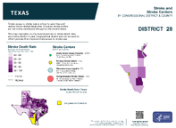 TX Congressional District 28 Stroke and Stroke Centers Map 118th Congress