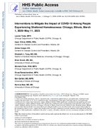 Interventions to Mitigate the Impact of COVID19 Among People Experiencing Sheltered Homelessness Chicago Illinois March 1 2020May 11 2023