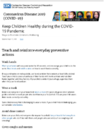 Keep Children Healthy During the COVID19 Outbreak Sept 17 2020