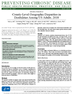 CountyLevel Geographic Disparities in Disabilities Among US Adults 2018