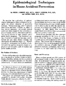 Epidemiological techniques in home accident prevention