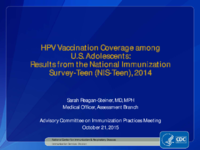 HPV vaccination coverage among US adolescents  results from the National Immunization SurveyTeen NISTeen 2014