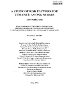 A Study of Risk Factors for Violence Among Nurses