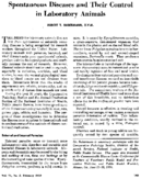 Spontaneous diseases and their control in laboratory animals