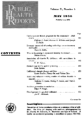 Public Health Report  v 71 no 5  table of contents